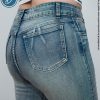 Pantalón para Jean Mujer Recto Casual Oficina Tiro Medio Freyka
