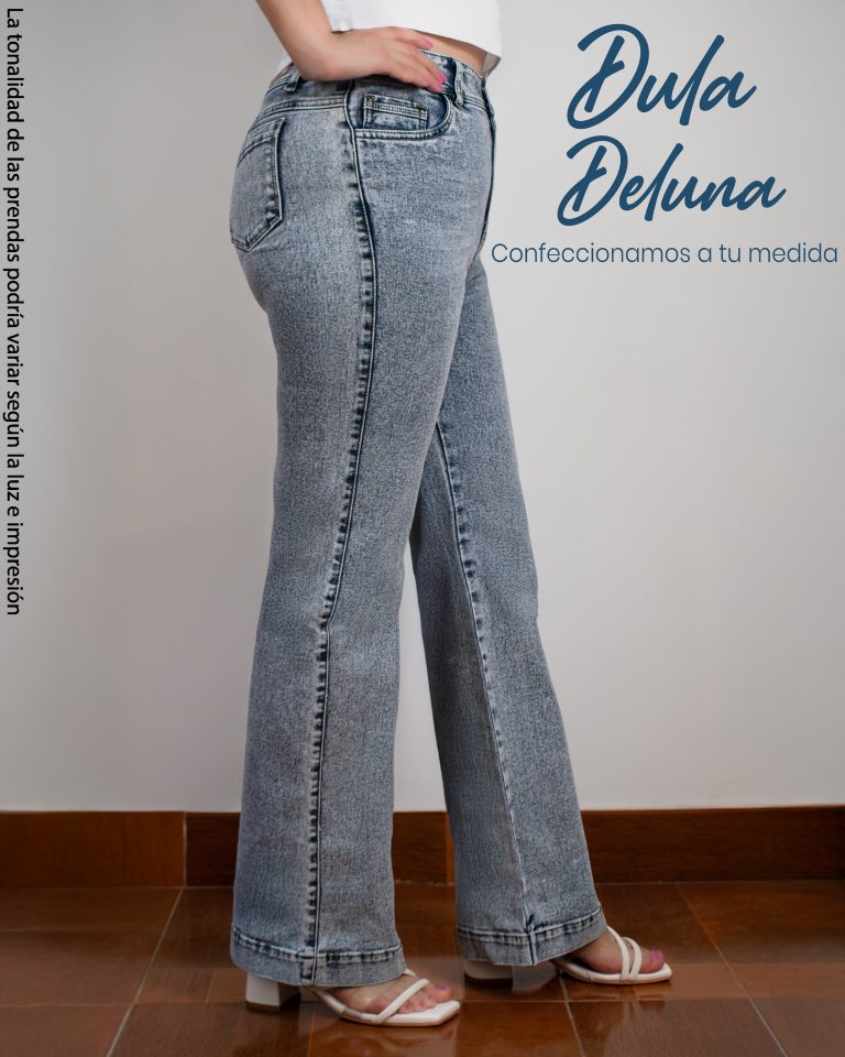 Pantalón Jean de Mujer Casual Urbano Palazo Recto Rayser