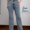 Pantalón Jean Mujer Casual Elegante Palazo Recto Rayser