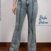 Pantalón de Mujer Jean Acampanado Casual Evento Sirena Bootcut Raya