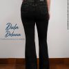 Pantalón Mujer Jean Acampanado Casual Elegante Sirena Bootcut Raya