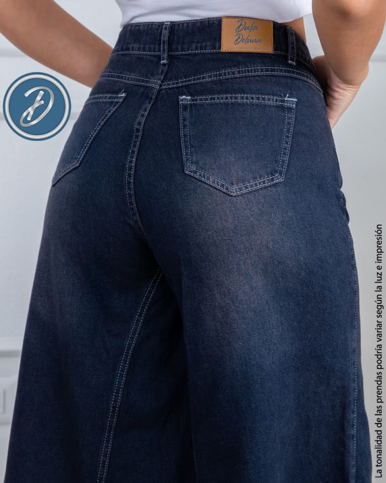 Pantalón para Mujer Jean Palazo Casual Dama Tiro Alto Mega