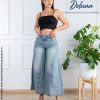 Pantalón de Mujer Jean Palazo Evento Casual Tiro Alto Mega
