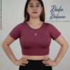 Crop Top de Mujer Entrenamiento Deportivo Suplex Colombiano Doble Violeta