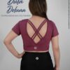 Crop Top Mujer Entrenamiento Deportivo Suplex Colombiano Doble Violeta