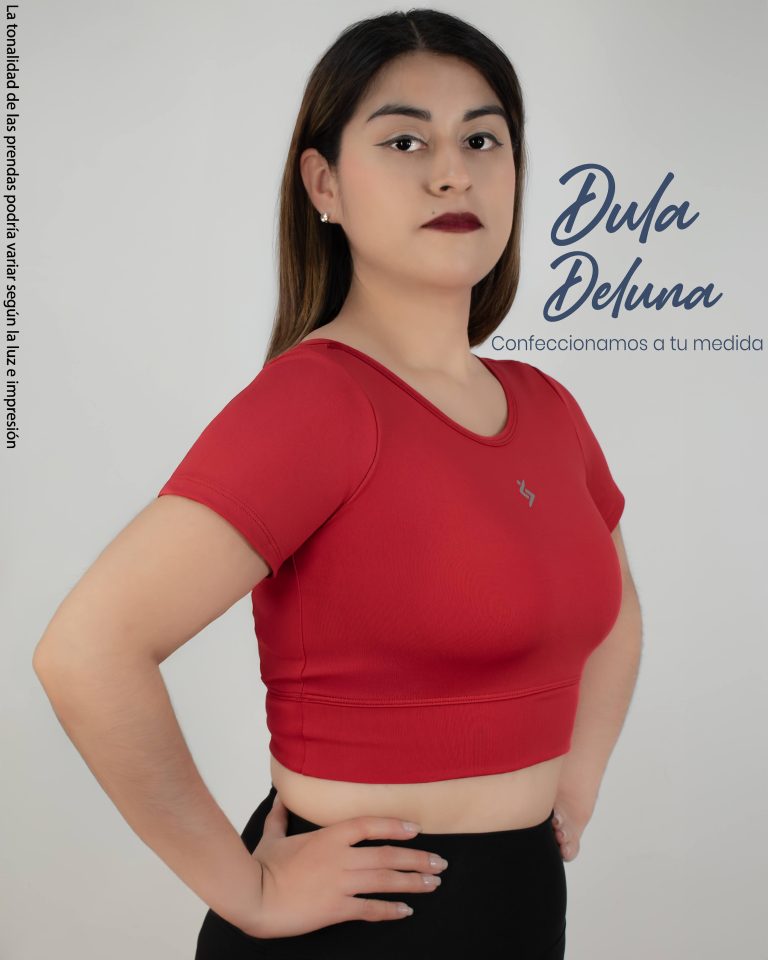 Crop Top para Mujer Deportivo Gimnasio Suplex Colombiano Doble Violeta