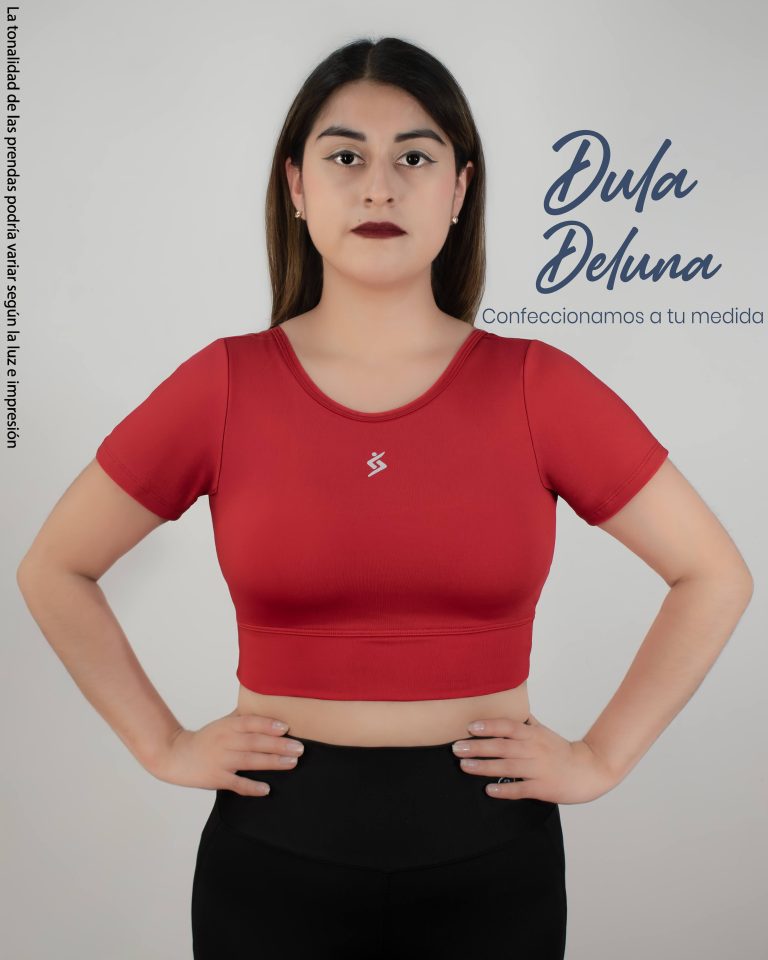 Crop Top de Mujer Deportivo Gimnasio Suplex Colombiano Doble Violeta