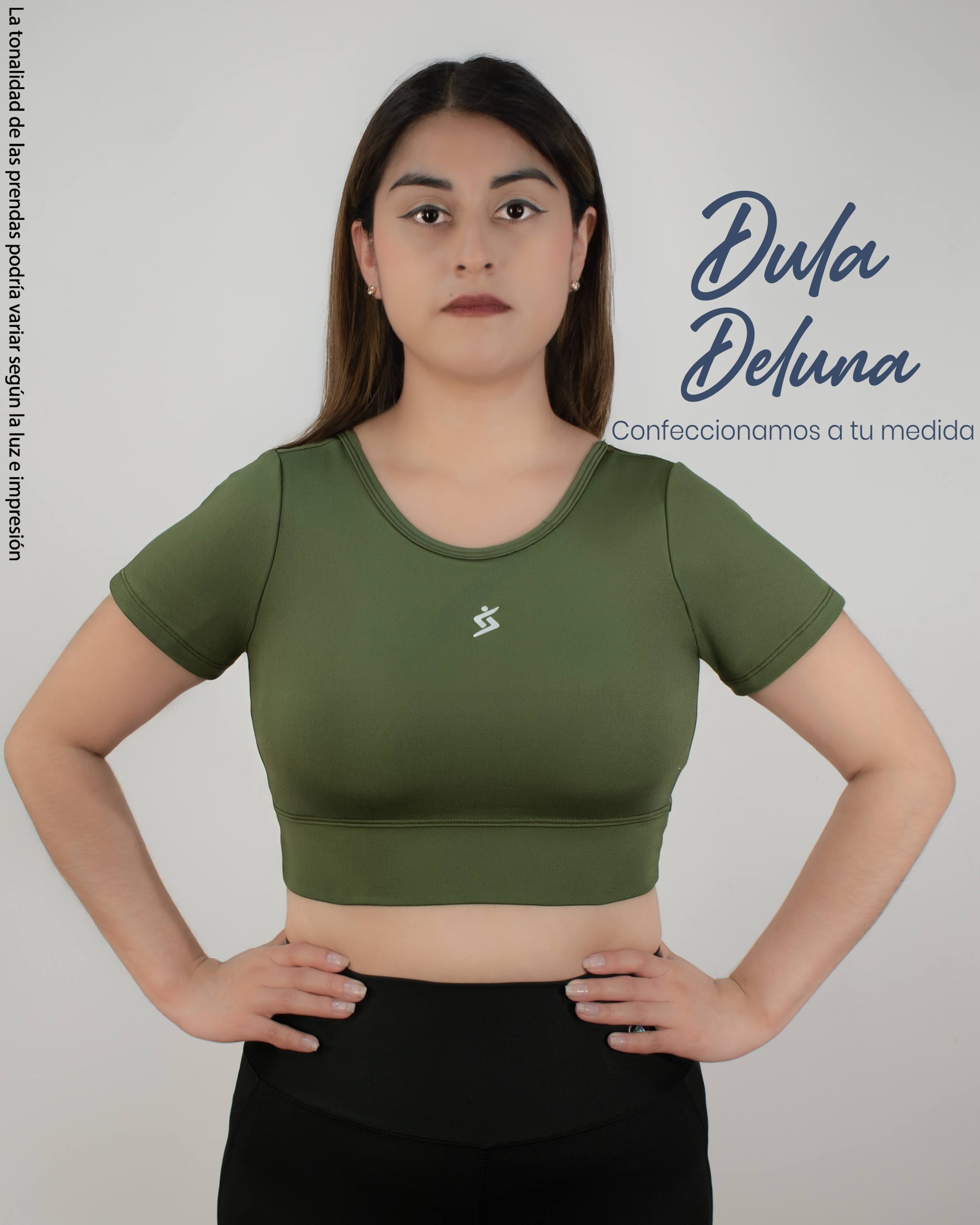 Crop Top de Mujer Deportivo Gym Suplex Colombiano Doble Violeta