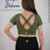 Crop Top Mujer Deportivo Gym Suplex Colombiano Doble Violeta