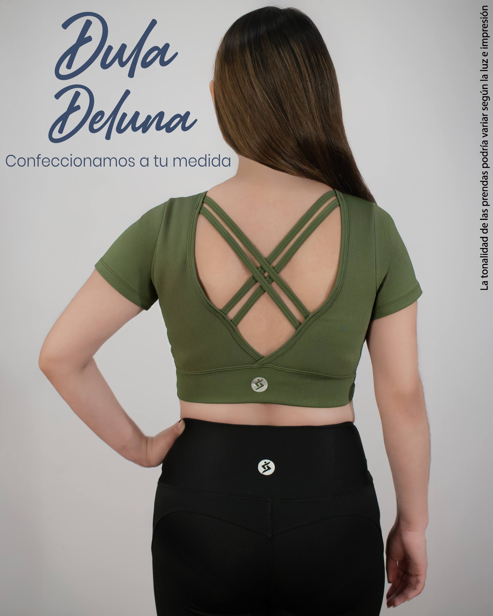 Crop Top Mujer Deportivo Gym Suplex Colombiano Doble Violeta