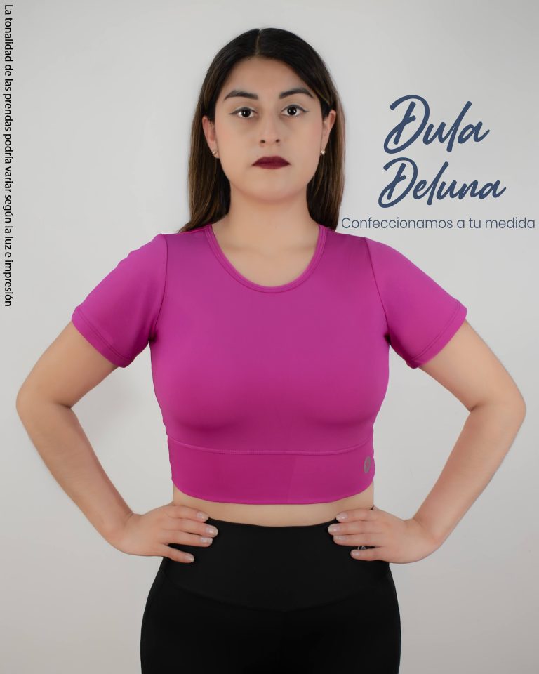 Crop Top de Mujer Deportivo Gimnasio Suplex Colombiano Asimétrico Aurora