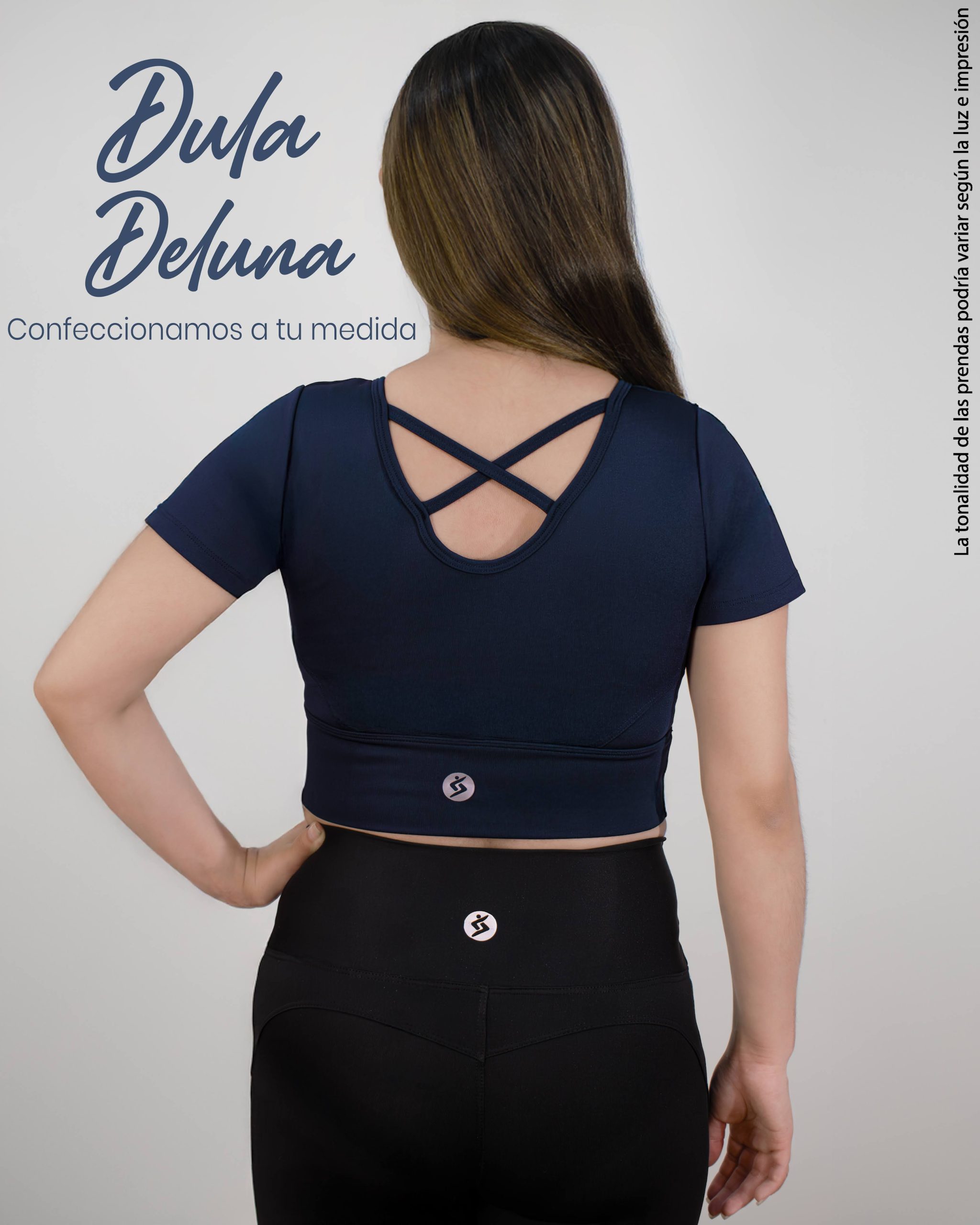 Crop Top Mujer Fitness Deportivo Suplex Colombiano Tiras Esmeralda