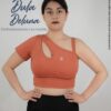 Crop Top de Mujer Deportivo Maraton Suplex Colombiano Asimétrico Aurora