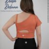 Crop Top Mujer Deportivo Maraton Suplex Colombiano Asimétrico Aurora