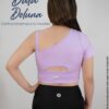 Crop Top Mujer Deportivo Sport Suplex Colombiano Asimétrico Aurora