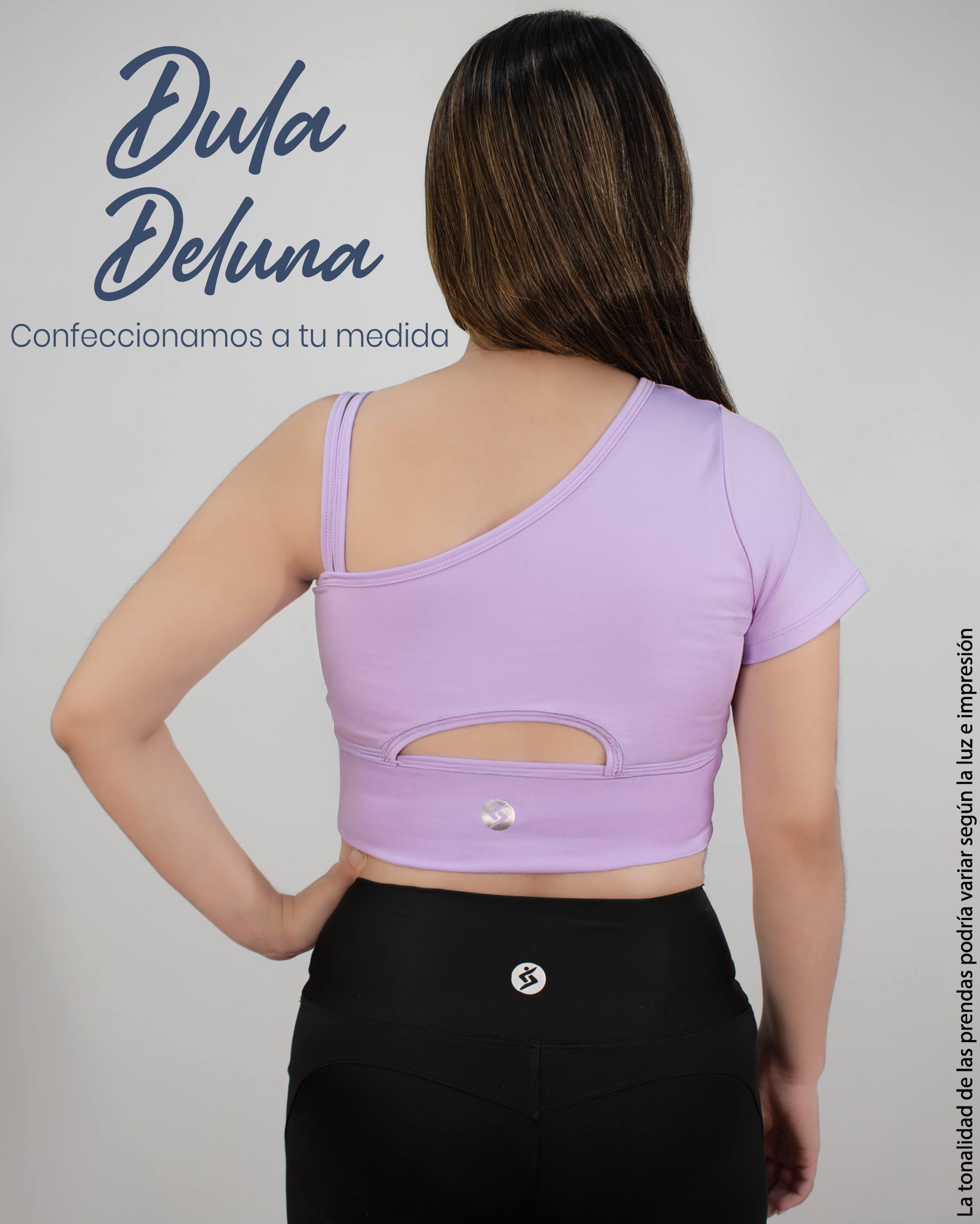 Crop Top Mujer Deportivo Sport Suplex Colombiano Asimétrico Aurora