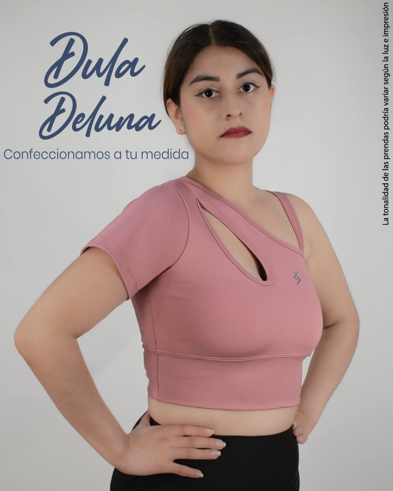 Crop Top para Mujer Deportivo Gym Suplex Colombiano Asimétrico Aurora