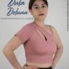 Crop Top para Mujer Deportivo Gym Suplex Colombiano Asimétrico Aurora