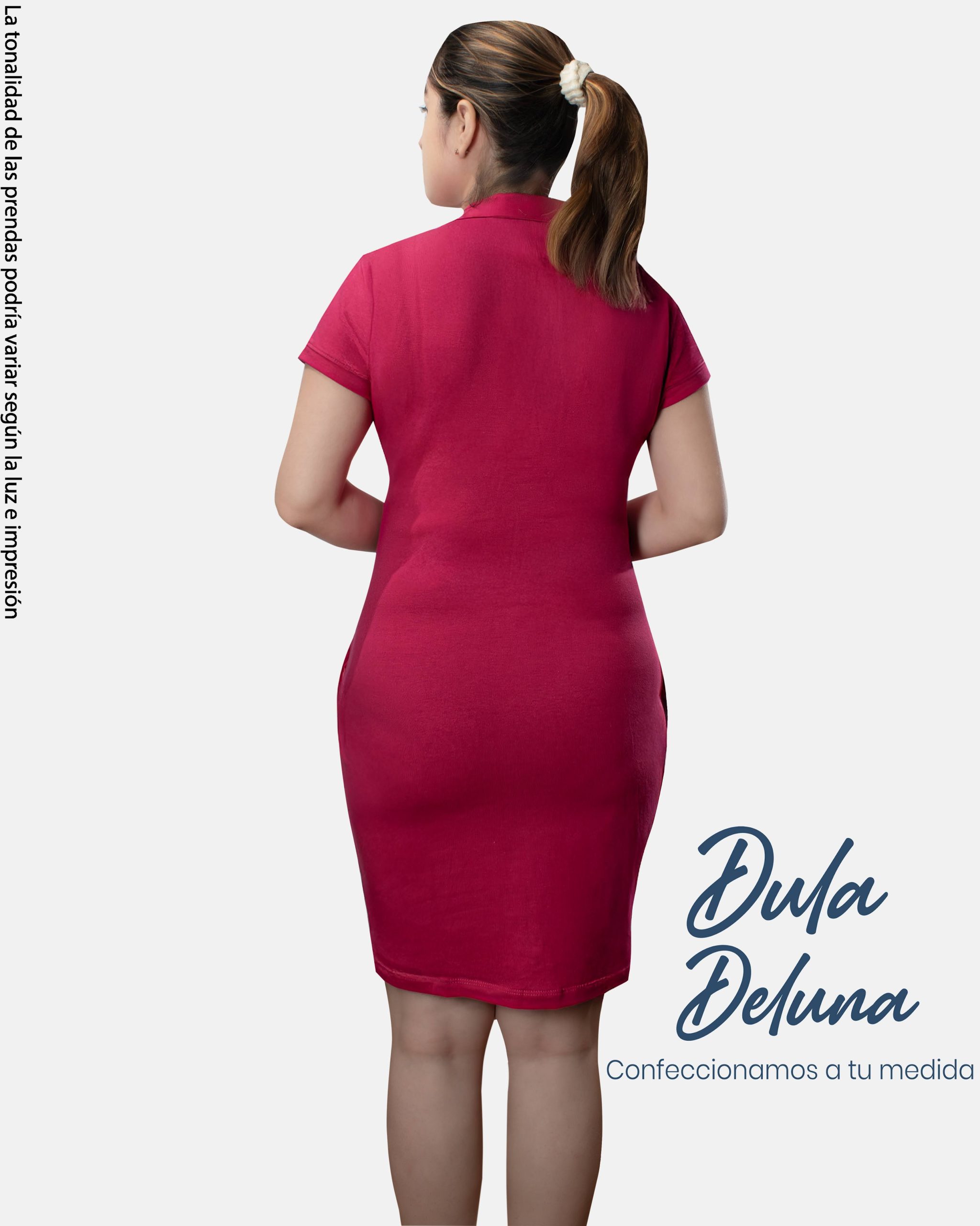 Vestido Polo Mujer Casual Manga Corta Camisero