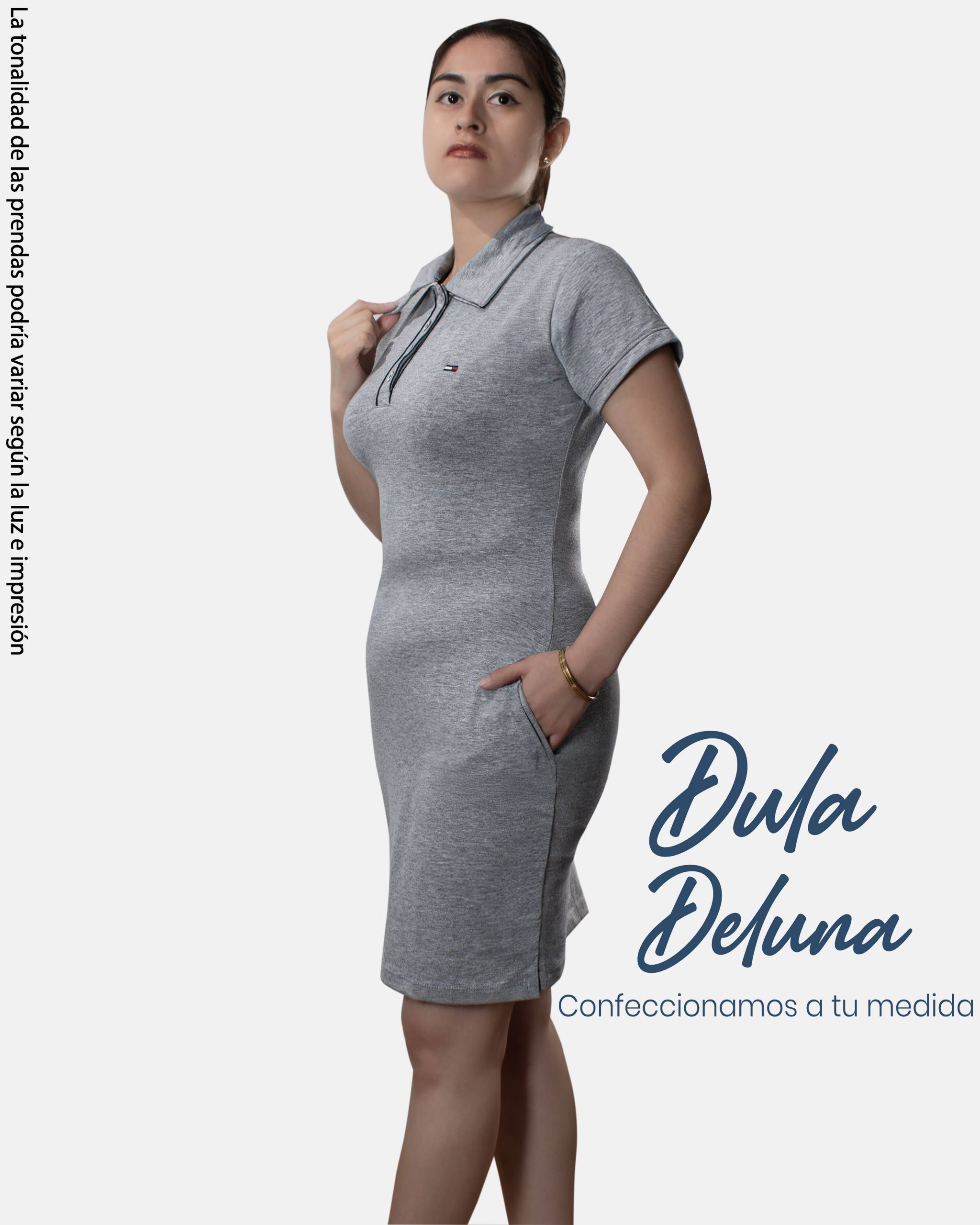 Vestido Polo para Mujer Casual Manga Corta Camisero