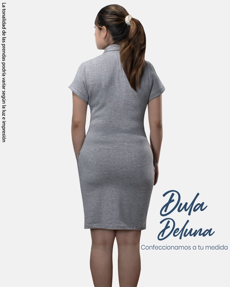 Vestido Polo Mujer Verano Casual Manga Corta Camisero