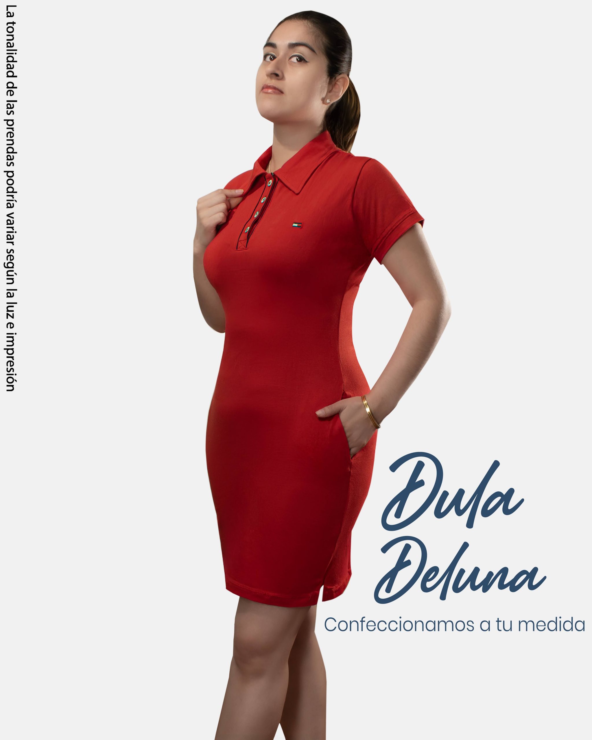 Vestido Polo para Mujer Casual Urbano Manga Corta Camisero
