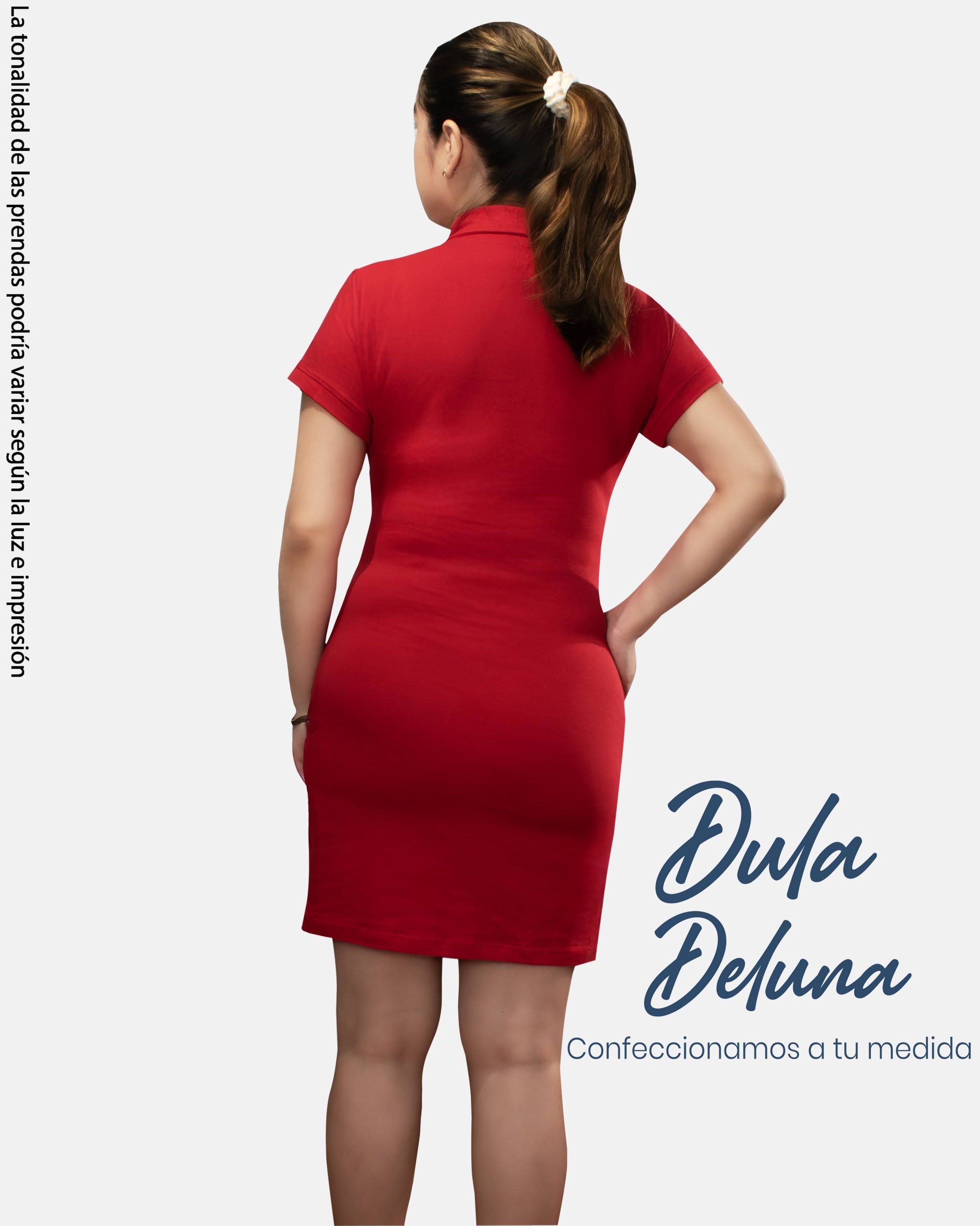 Vestido Polo de Mujer Casual Diario Manga Corta Camisero