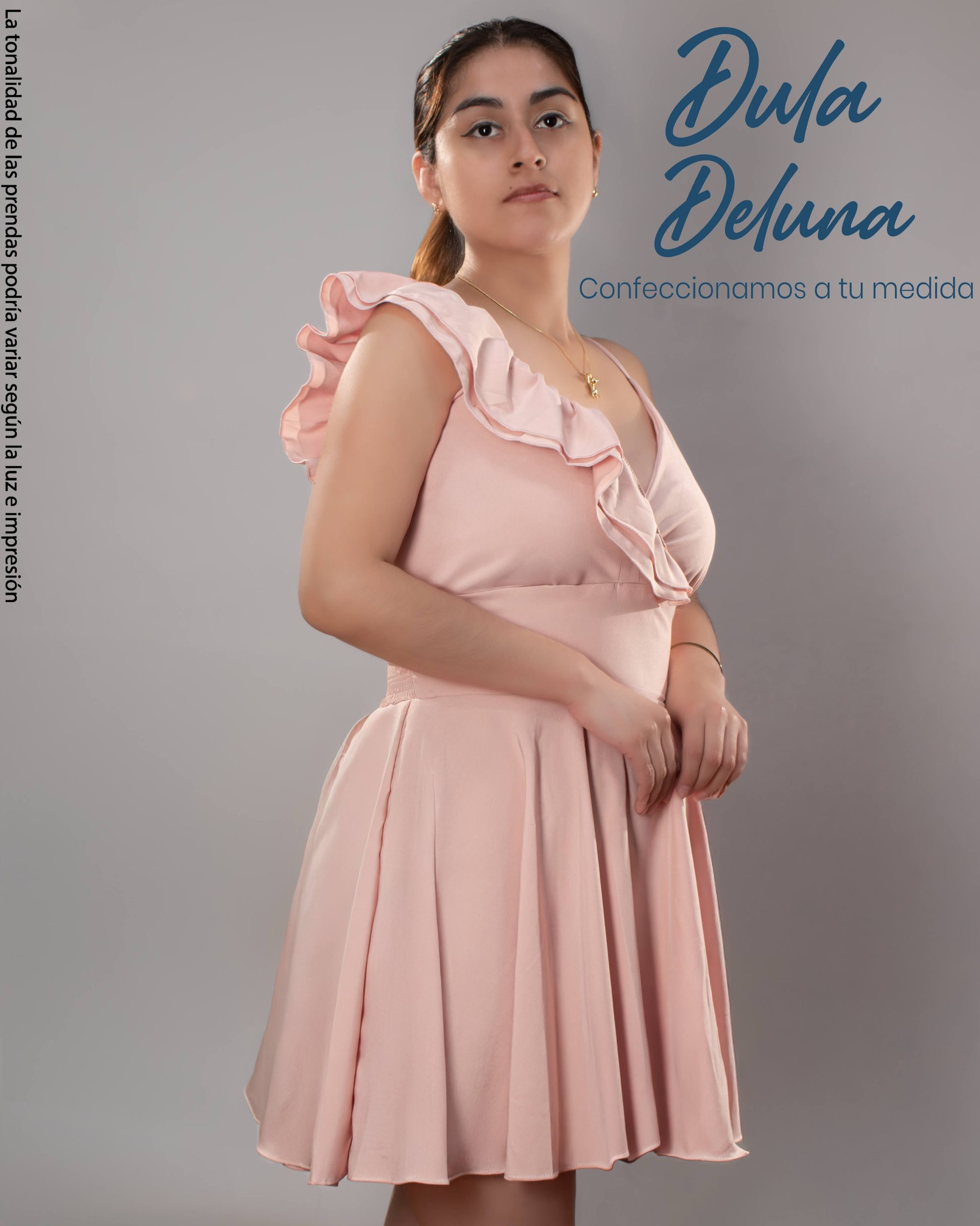 Vestido para Mujer Casual Urbano Corto Seda Francesa con Volante