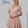 Vestido de Mujer Corto Casual Elegante Seda Francesa con Volante