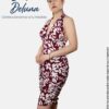 Vestido Corto Mujer Casual Fiesta Rib Delgado Estampado con Copa