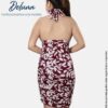 Vestido Corto de Mujer Casual Urbano Rib Delgado Estampado con Copa