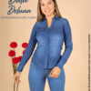Camisa Mujer Casual Elegante Denim Manga Larga Kamila