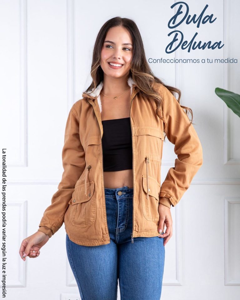 Casaca Abrigo para Mujer Casual Fiesta Drill Cotton con Capucha Zoe