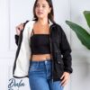 Casaca Abrigo de Mujer Casual Diario Drill Cotton con Capucha Zoe