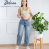 Pantalón Jean Mujer Casual Fiesta Mom Tiro Alto Barrel