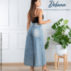 Pantalón de Mujer Jean Palazo Casual Fiesta Tiro Alto Mega
