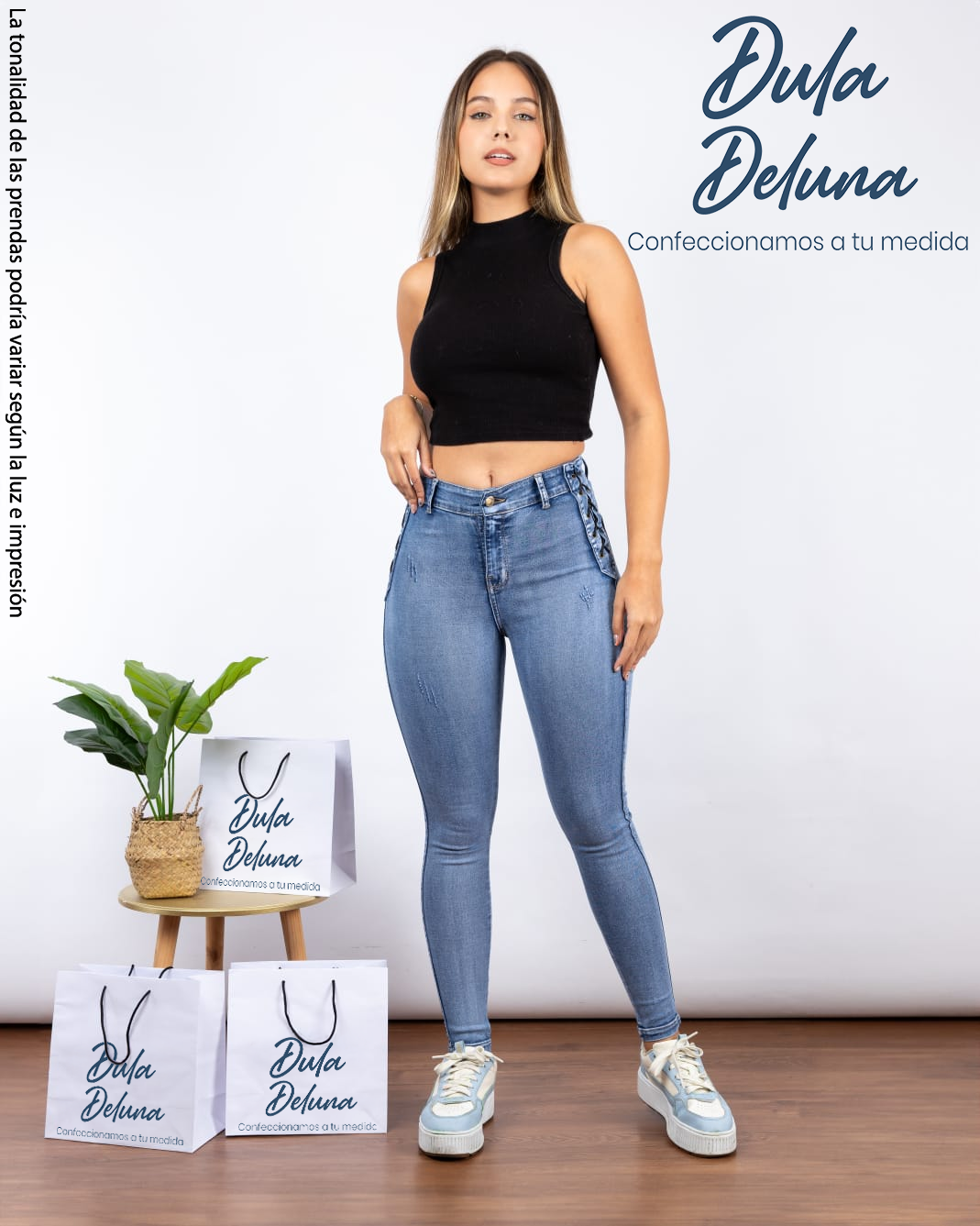 Pantalón Jean Mujer Skinny Stretch Casual Elegante Tiro Alto Yazmy