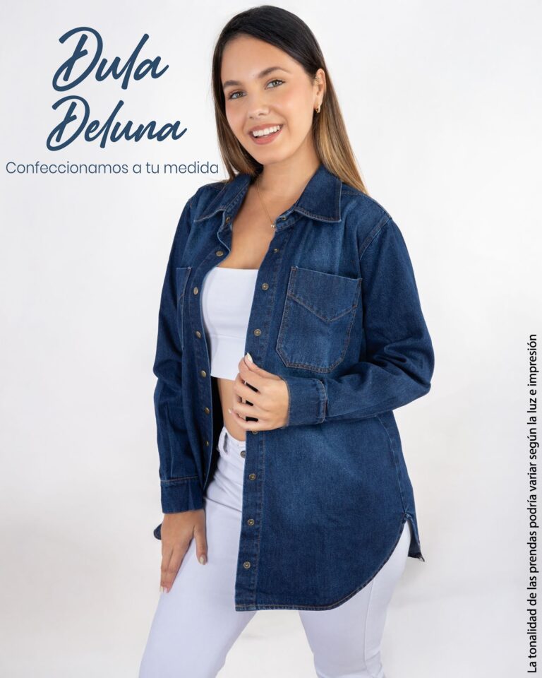 Camisa Mujer Casual Elegante Jean Oversize Manga Larga Mujer