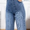 Overol para Mujer Jean Wide Leg Casual Fiesta con Tirantes Jannis