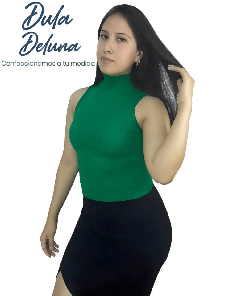 Blusa Cafarena Mujer Casual Urbano Rib Grueso Stretch Manga Cero