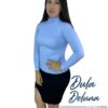 Blusa Cafarena Mujer Casual Invierno Rib Grueso Stretch Manga Larga