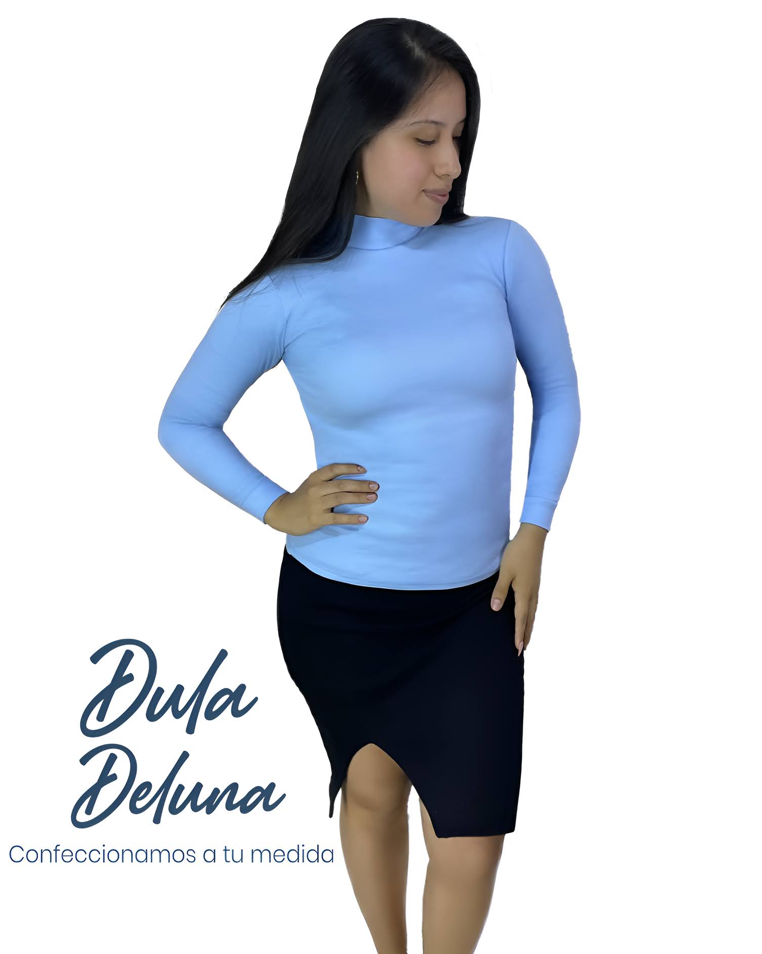 Blusa Cafarena Mujer Casual Urbano Rib Grueso Stretch Manga Larga