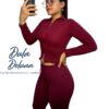 Blusa Mujer Rib Grueso Stretch Manga Larga Cierre - Thumbnail Image 1