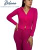 Blusa Mujer Rib Grueso Stretch Manga Larga Cierre - Thumbnail Image 2