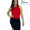 Blusa Polo Mujer Casual Urbano Rib Grueso Stretch Cuello Redondo