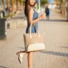 Cartera Tote Bag Lonchera en Cuero Vacuno Genuino - Thumbnail Image 4