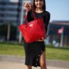Cartera Tote Bag Clásica en Cuero Vacuno Genuino - Thumbnail Image 4